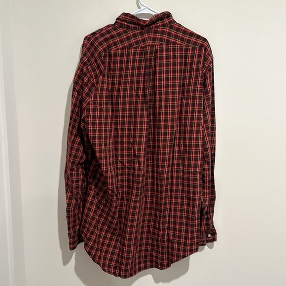 Lands End Men’s Plaid Button Up Sz 17-37 Tailored Fit Tall - Picture 3 of 4